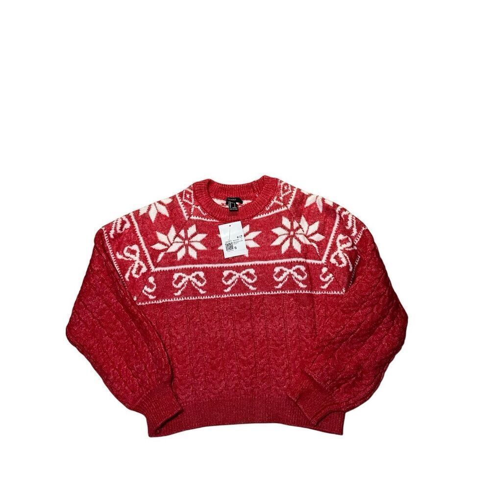 Forever 21 | FAIR ISLE BOW CABLE KNIT SWEATER - Picture 5 of 6